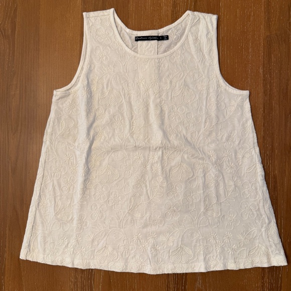New Gudrun Sjödén Embroidered Eva Top – Organic Cotton, Size S - Picture 1 of 7